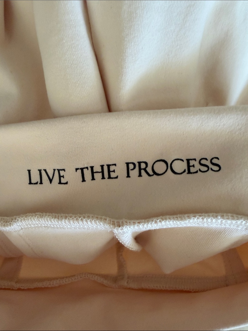 Live The Process High-Waist Zip Ankle Leggings Size XS Cream Ivory Luxury - Picture 4 of 5